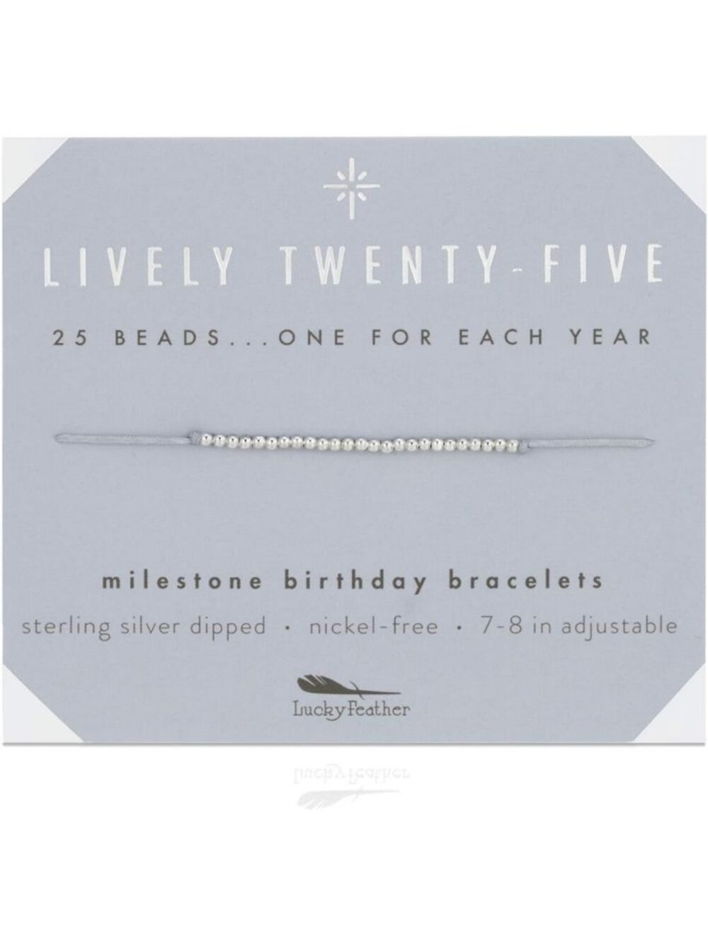 25th Birthday Gifts for Her - 14K Gold Dipped Beads Bracelet, Adjustable Cord